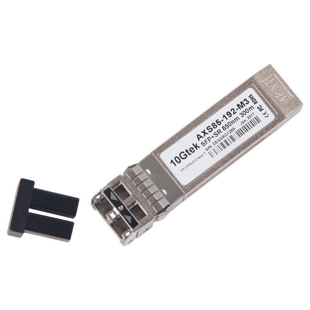 10 Gigabit SFP+ LC Multi-Mode Transceiver, 10GBASE-SR Module for Cisco SFP-10G-SR, Meraki MA-SFP-10GB-SR, Ubiquiti UF-MM-10G, Mikrotik, D-Link, Supermicro, (850nm, DDM, 300m)-FoxTI