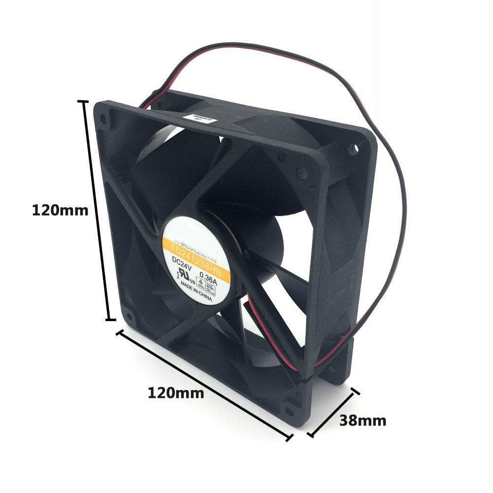 12012038mm FD241238HB 24V 0.36A 2Wire 12cm Inverter Fan,frequency converter Cooling Fan-FoxTI