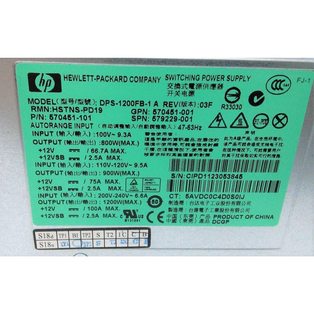 570451-101 dps-1200fb-1a a hstns-pd19 579229-001 HP 1200W HE PLATINUM Hot Plug PSU for Proliant Servers-FoxTI