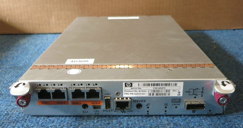 BK829A BK829B 629074-001 629074-002 HPE P2000 G3 iSCSI MSA Controller Spare Controladora