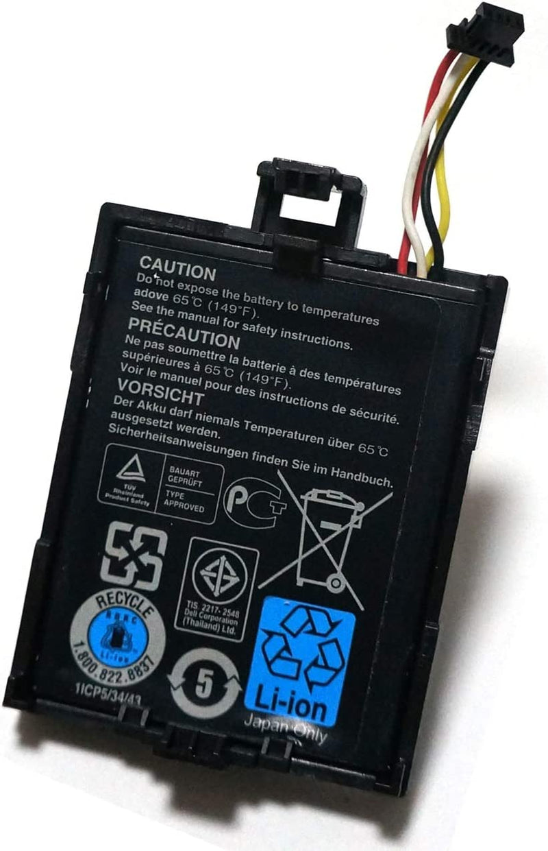 Bateria T40JJ Raid Controller Battery 70K80 H132V para Dell Perc H710 H710P H810 PowerEdge M620 R320 R420 R520 R620 R720 R820 T110 II T420 070K80 0H132V 0T40JJ - 3.6V 1.6Wh/460mAh