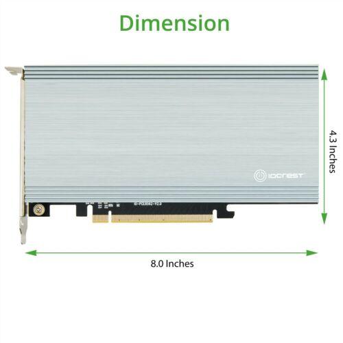 Controladora Quad M.2 M-key NVMe Slot PCIe 3.0 x16 Bifurcation Riser Controller Card Non-RAID - MFerraz Tecnologia