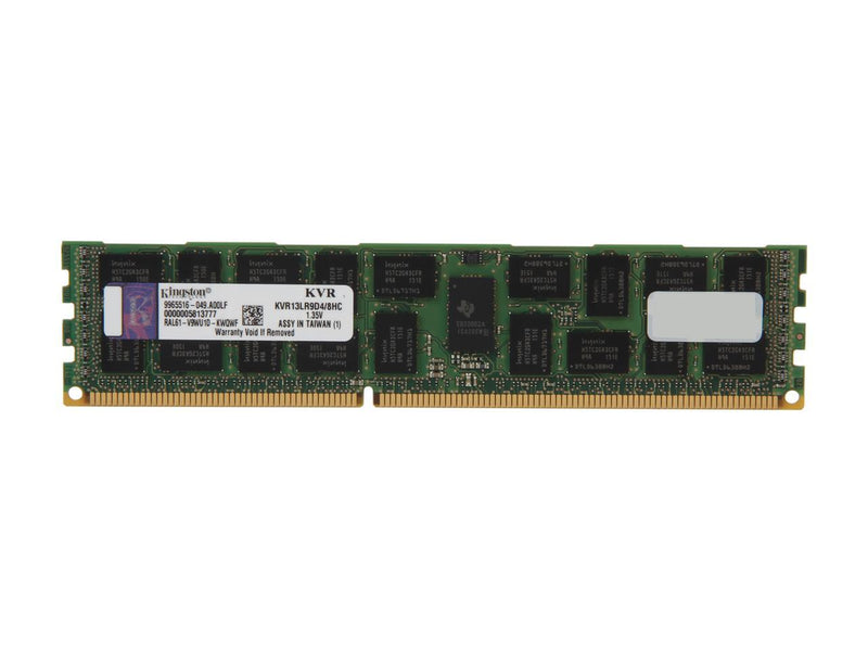 Kingston Technology ValueRAM 8 GB 1333MHz DDR3 PC3-10600 ECC Reg CL9 DIMM DR x4 1,35 V Placa-mãe Hynix C e memória do servidor (KVR13LR9D4/8HC) Memória