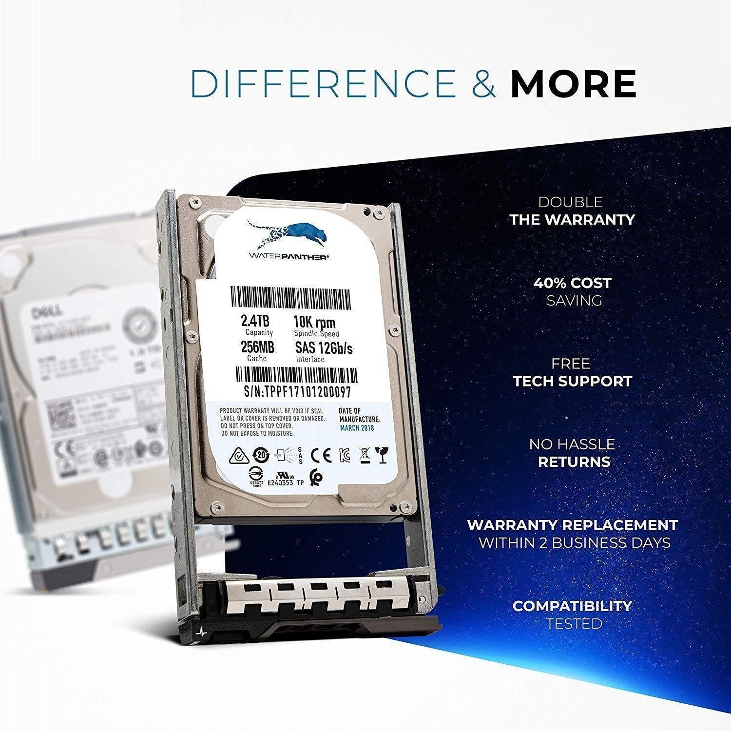 2.4TB 10K SAS 12G 2.5" 256MB Cache HDD for Dell PowerEdge Servers | Enterprise Hard Drive in G13 Tray | Compatible with PE Rack Tower Blades 400-AUQX 400-AVBX W9MNK 0W9MNK-FoxTI