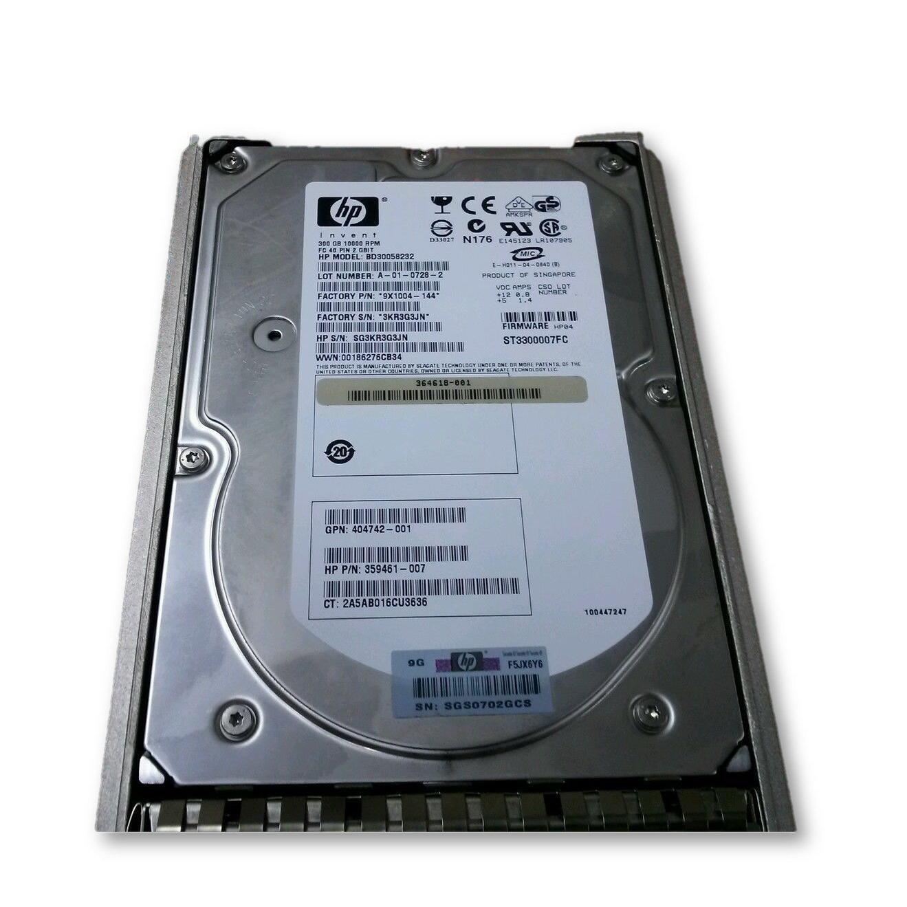 300GB Fibre Channel HP BD30058232 ST3300007FC HDD for Server Disco-FoxTI