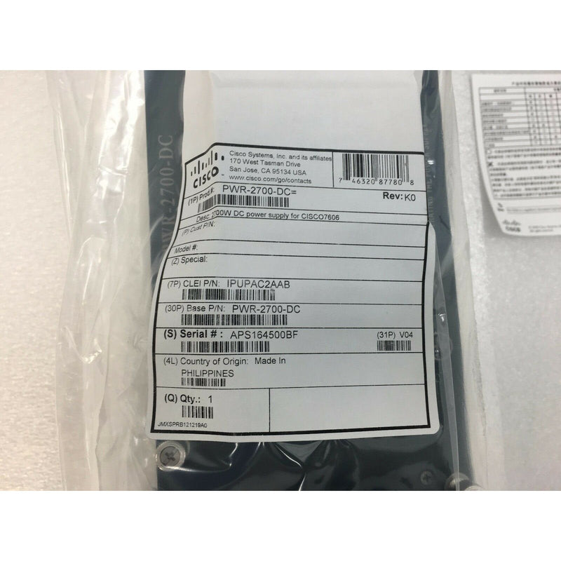 7606 Cisco PWR-2700-DC 2700W POWER SUPPLY for CISCO7606 CISCO7606-S 341-0033 KMJ 746320877808-FoxTI