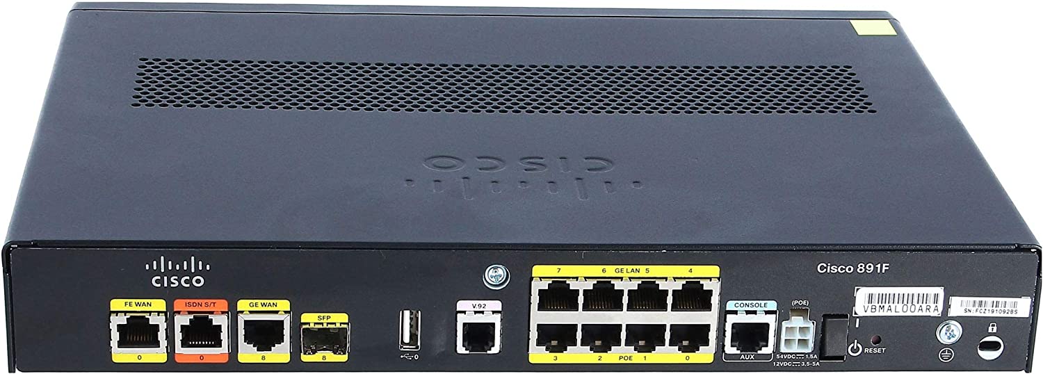 CISCO C891F-K9 891F Gigabit Security Integrated Service Router with SFP ios-15.8 - AloTechInfoUSA