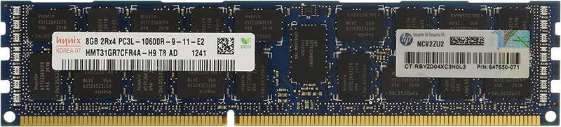 Memoria 647897-B21 HP 8GB (1x8GB) Dual Rank PC3L-10600 Memory Kit 647650-071 - AloTechInfoUSA