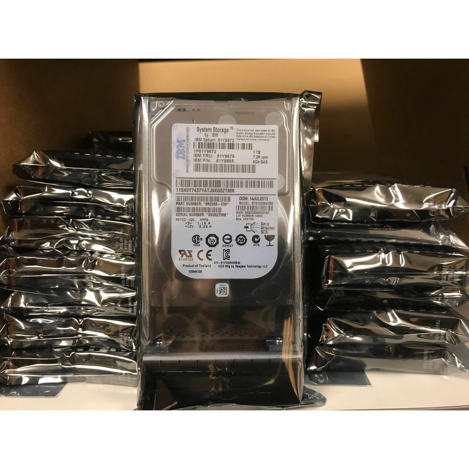 81Y9875 IBM 1TB SAS 6Gbps 7.2K RPM 2.5" Hard Drive 81Y9872 /81Y9885 /81Y9675 HDD 883436125048-FoxTI