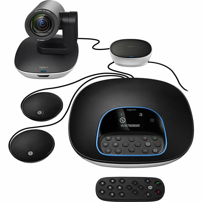 Logitech Group Expansion Microphones for Video & Audio Conferencing , Black microfone - MFerraz Tecnologia