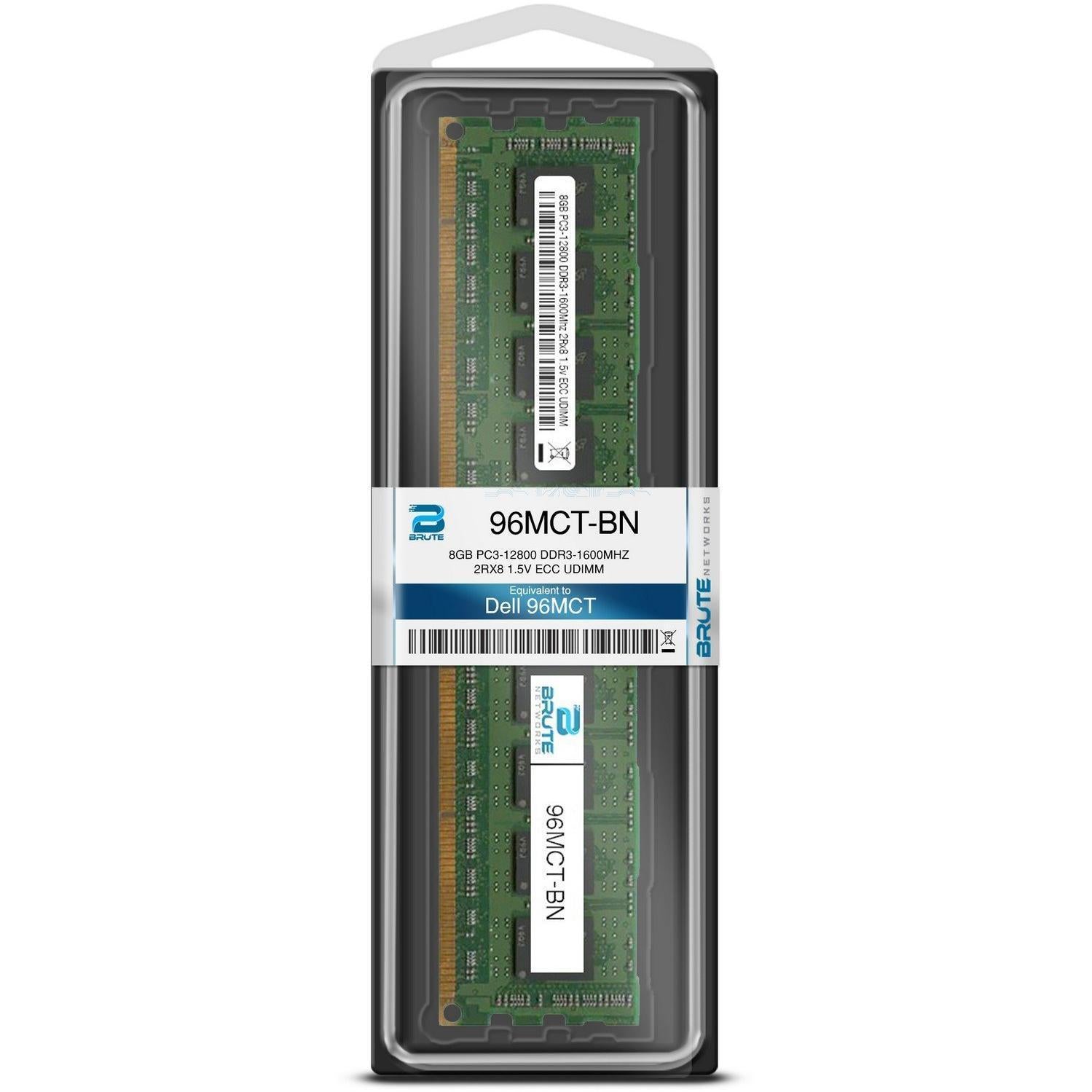 96MCT - Dell Compatible 8GB PC3-12800 DDR3-1600Mhz 2Rx8 1.5v ECC UDIMM 743183496573-FoxTI