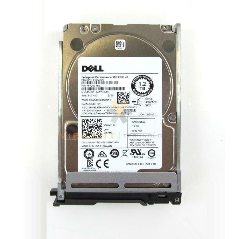 Dell 1FF200-150 1.2Tb 10K 2.5" 6Gbps Hard Drive M630 Tray 46655494689-FoxTI