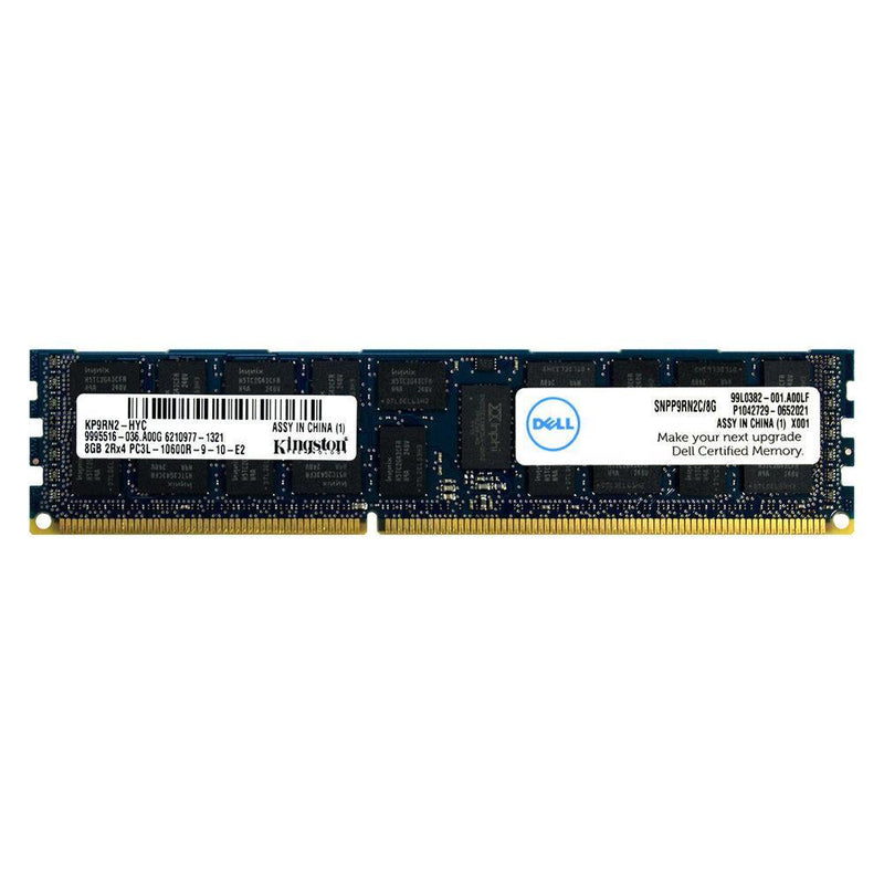 DELL A6996808 SNPP9RN2C/8G 8GB 2Rx4 DDR3 PC3L-10600R 1.35V REG SERVER MEMORY RAM-FoxTI