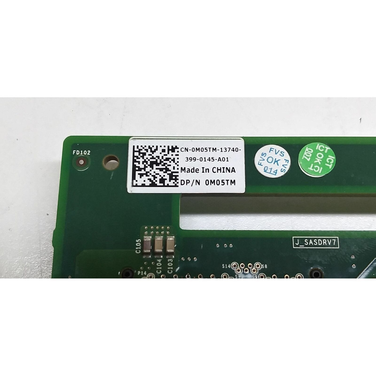 Dell M05TM Poweredge T320/T420/T620 8 BAY 3.5" SAS Backplane 0M05TM 818211801411-FoxTI