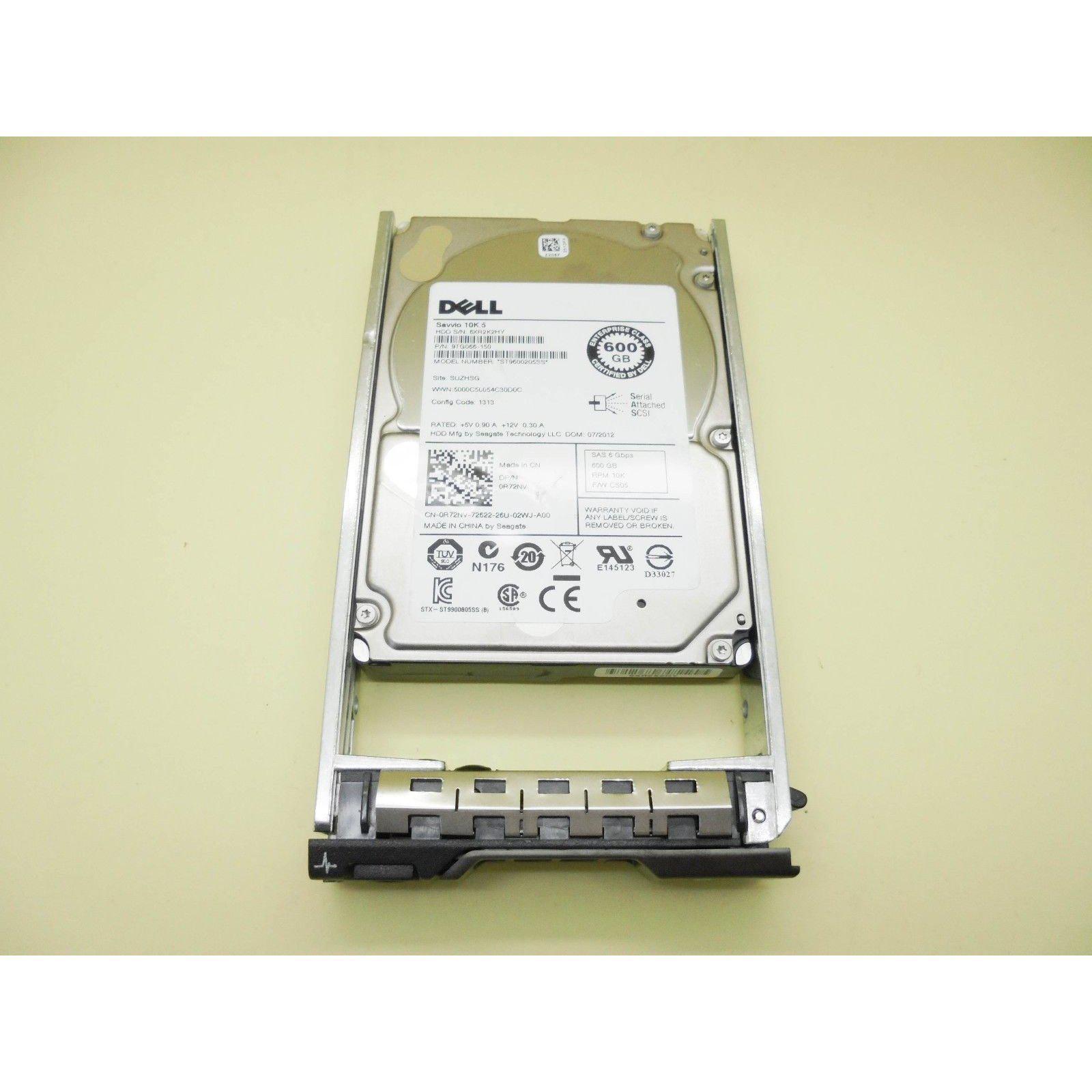 DELL R72NV 0R72NV 600GB 10K 6G SFF SAS ENT HDD ST9600205SS-FoxTI