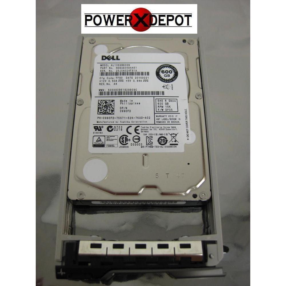 Disco DELL TOSHIBA 600GB 15K SAS HD 6Gb/s 2.5" 990FD Tray R630 R730 MD1420-FoxTI