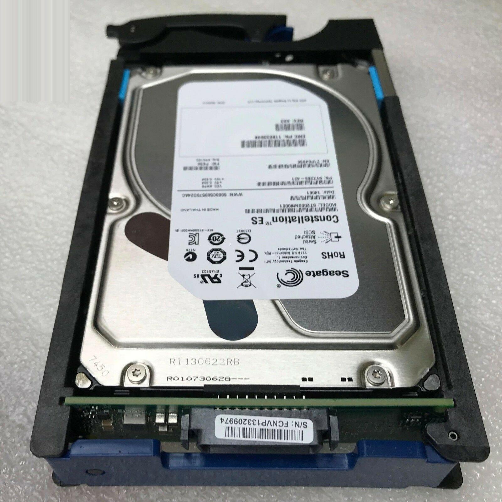 EMC 005050037 2TB 7.2K 6Gbps 3.5" SAS Drive VX-VS07-020 V3-VS07-020 V4-VS07-020-FoxTI