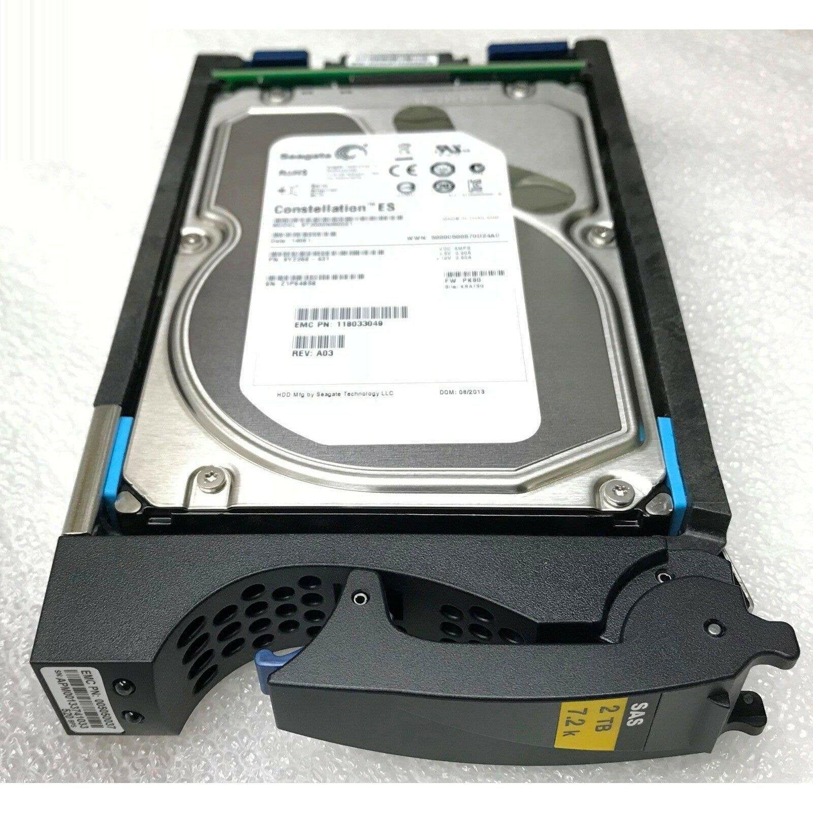 EMC 005050037 2TB 7.2K 6Gbps 3.5" SAS Drive VX-VS07-020 V3-VS07-020 V4-VS07-020-FoxTI