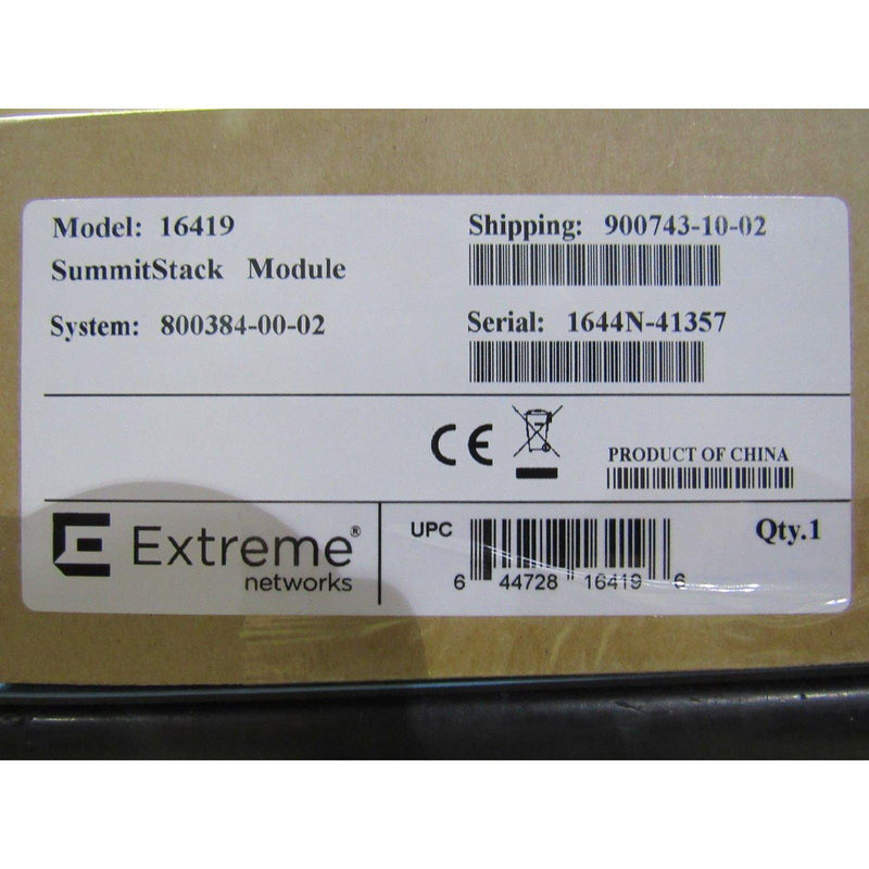 Extreme Networks SummitStack Module 16419 644728164196-FoxTI