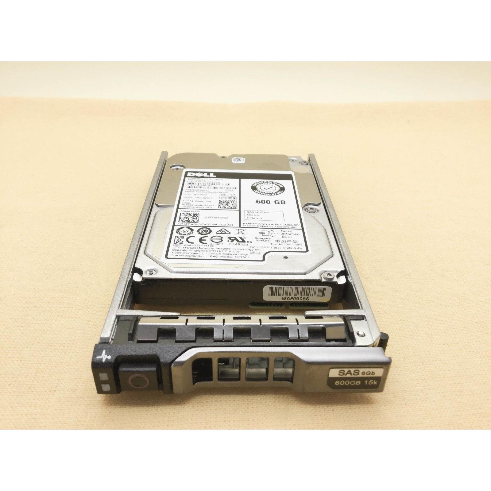 FPW68 0FPW68 DELL 600GB 15K SAS 2.5" 12Gb/s HDD W/TRAY ST600MP0036-FoxTI