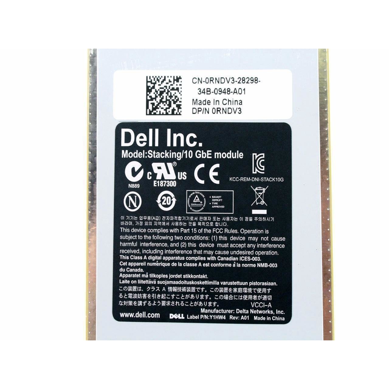 Genuine Dell PowerConnect 7024 7048 7024P 7048P 10GE 10GbE Stacking Module RNDV3 0RNDV3 CN-0RNDV3-FoxTI