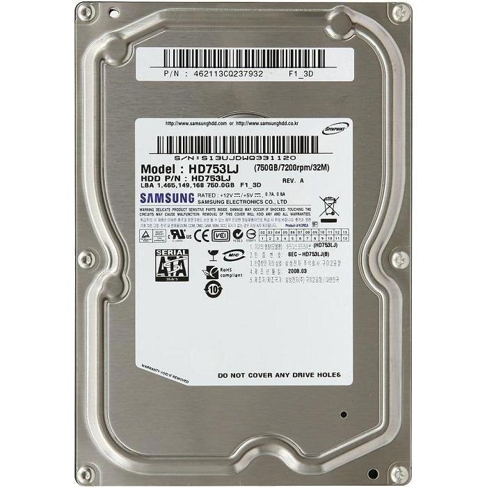 HD 750GB SATA 7.2k RPM 3.5" 3G HD753LJ-FoxTI