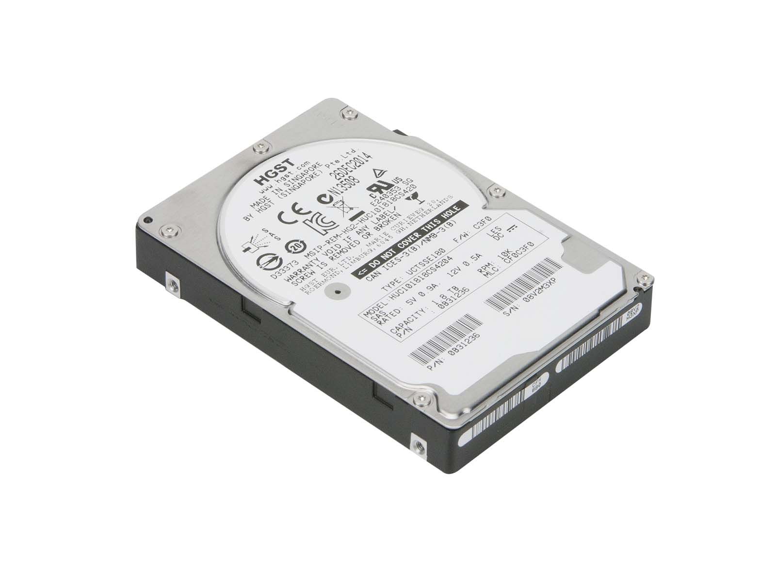 Disco HGST HUC101818CS4204 1.8TB SAS SFF 10K RPM 12GB HDD Drive 0B31837 520 - AloTechInfoUSA