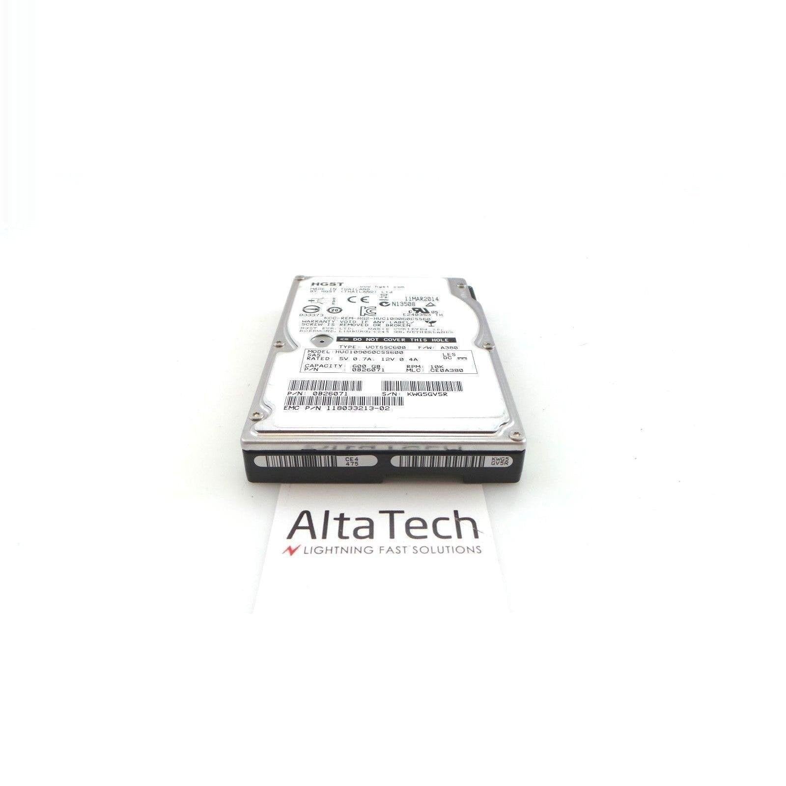 Hitachi 0B26071 HGST EMC VNX 600GB 10K SAS 2.5" 6G HDD 005050344-FoxTI