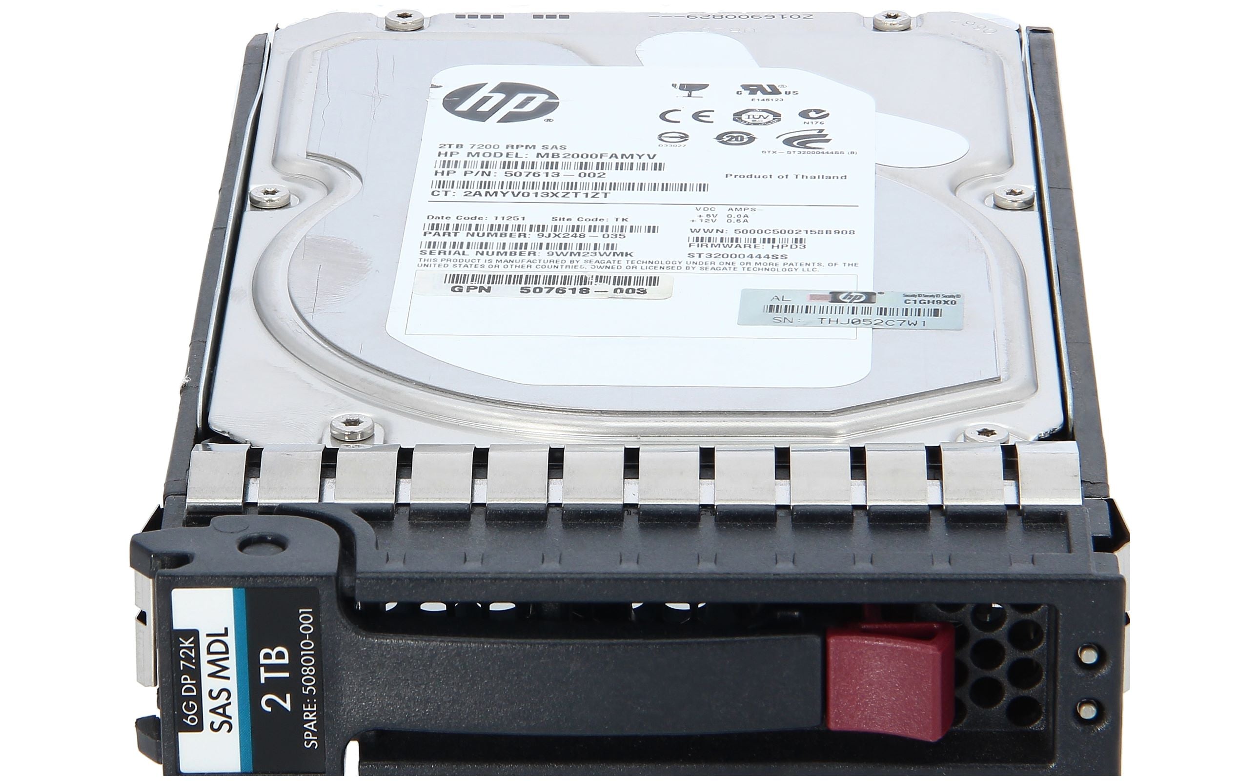 HP 508010-001 507616-B21 2TB 7200 RPM 3.5" 6GB SAS Hard Drive 5052461711495 - AloTechInfoUSA