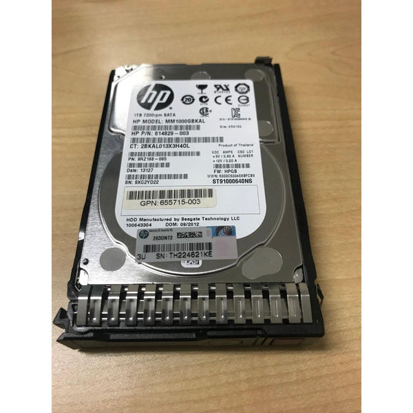 HP 655710-B21 656108-001 614829-003 1TB 2.5" SATA HDD, MM1000GBKAL ST91000640NS-FoxTI