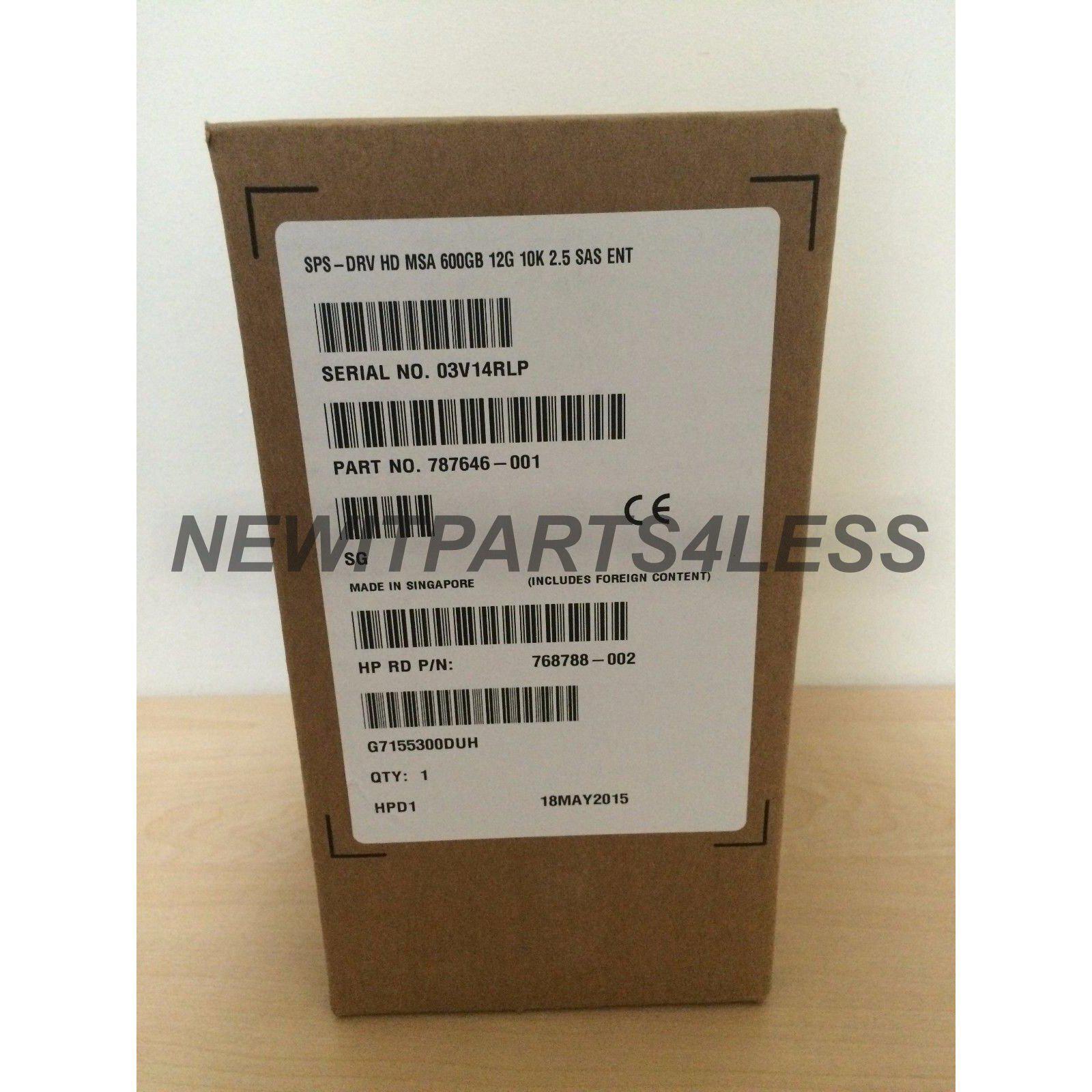 HP J9F46A | 787646-001 MSA 600GB 12G SAS 10K SFF 2.5IN DUAL PORT ENT HARD DRIVE 4514953791602-FoxTI