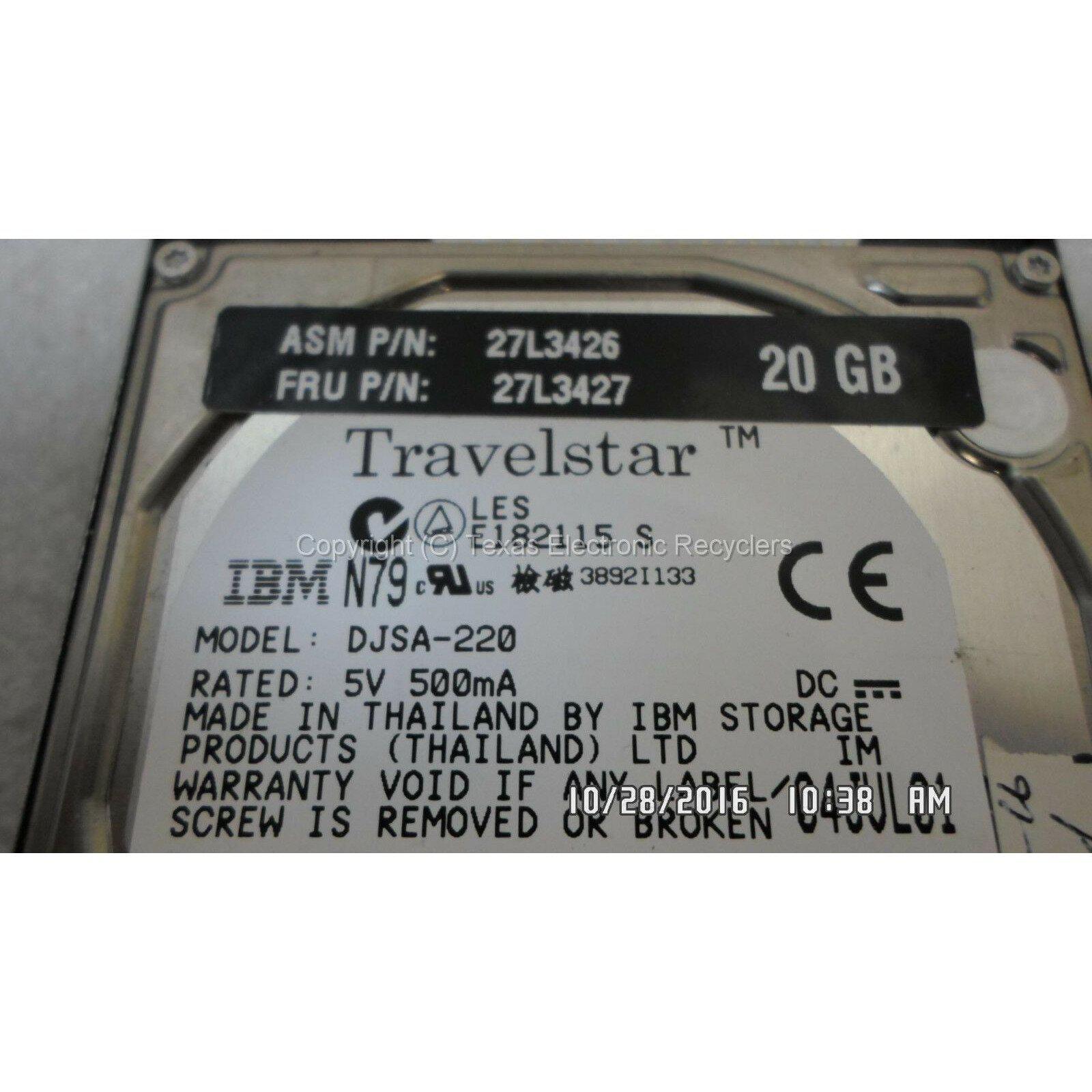 IBM 22L0089 07N6017 DJSA-220 20GB IDE Hard Drive 5705965534892-FoxTI