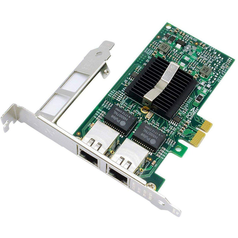 Intel 82576 Chip E1G42ET 1.25G Gigabit PCI Express 2.0 X1 Ethernet Converged Network Adapter (NIC), Dual RJ45 Copper Ports-FoxTI