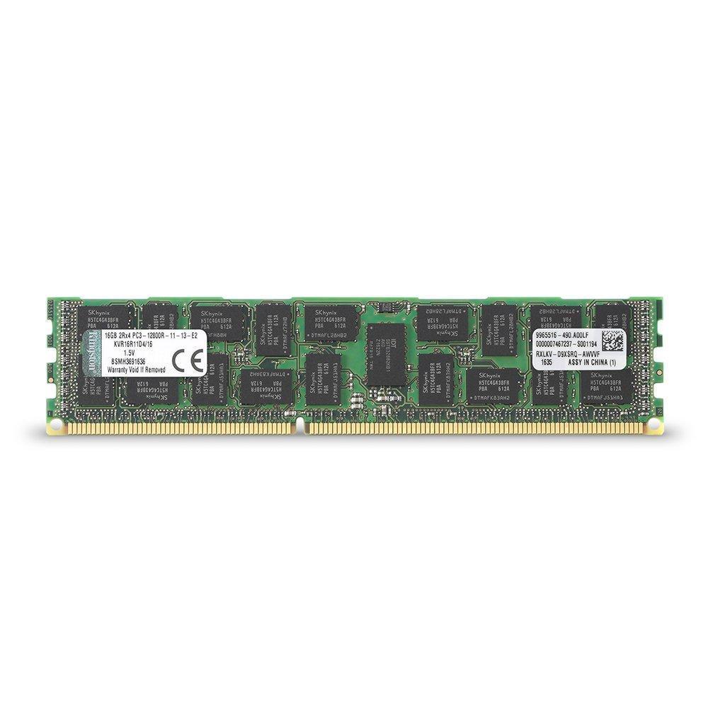 Kingston Technology ValueRAM 16 GB 1600MHz DDR3 (PC3-12800) ECC Reg CL11 DIMM DR x4 Server Memory KVR16R11D4/16-FoxTI