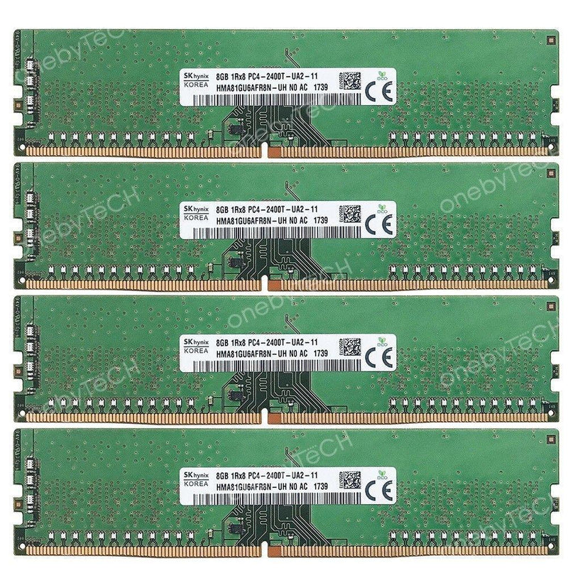 Memoria 32GB (4x8GB) 1Rx8 PC4-19200 DDR4 2400 PC4-2400T 288 PIN UDIMM Memory CL17-FoxTI