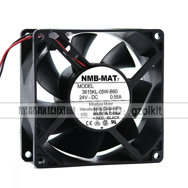 NMB-MAT 3615KL-05W-B60 24V 0.55A 92*92*38MM 9CM Inverter Cooling Fan-FoxTI