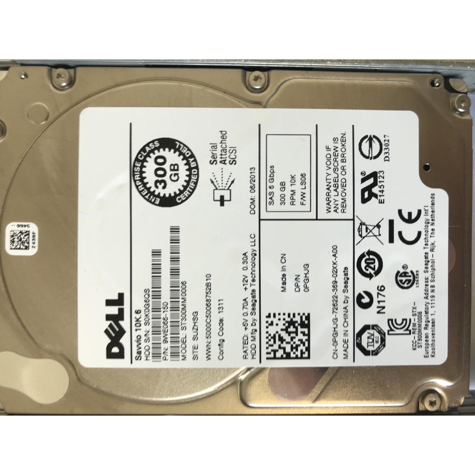 PGHJG 0PGHJG DELL 300GB 10K 6G SFF 2.5'' SAS HDD HARD ST300MM006-FoxTI