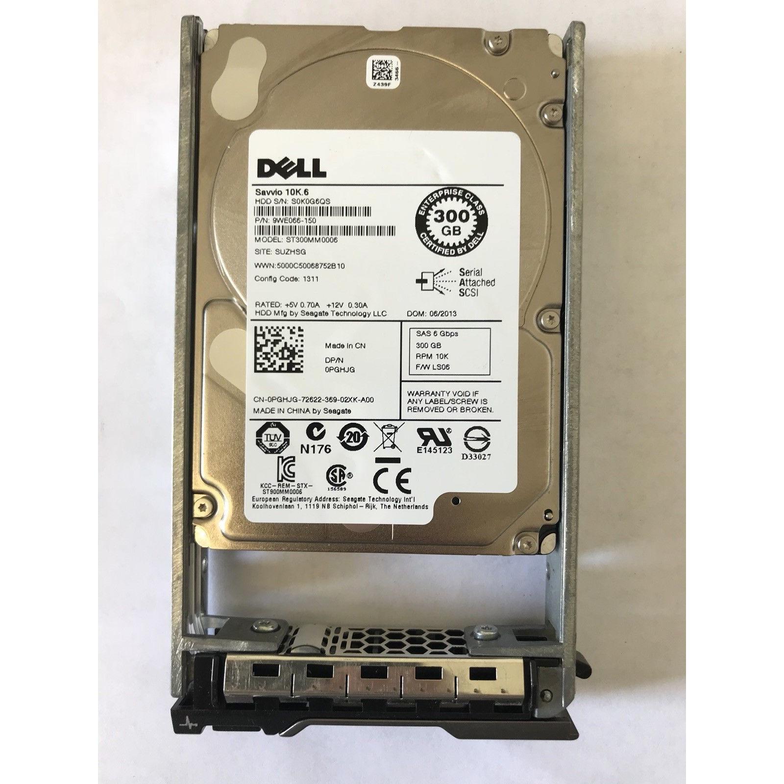 PGHJG 0PGHJG DELL 300GB 10K 6G SFF 2.5'' SAS HDD HARD ST300MM006-FoxTI