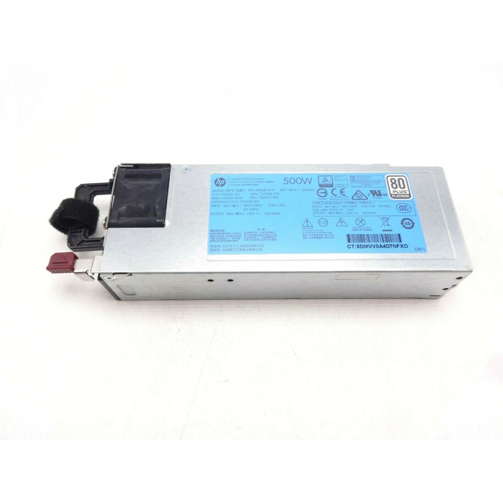 Fonte HP HSTNS-PL40 723595-201 500W FLEX SLOT PLATINUM HOT PLUG POWER SUPPLY 723594-00 - AloTechInfoUSA