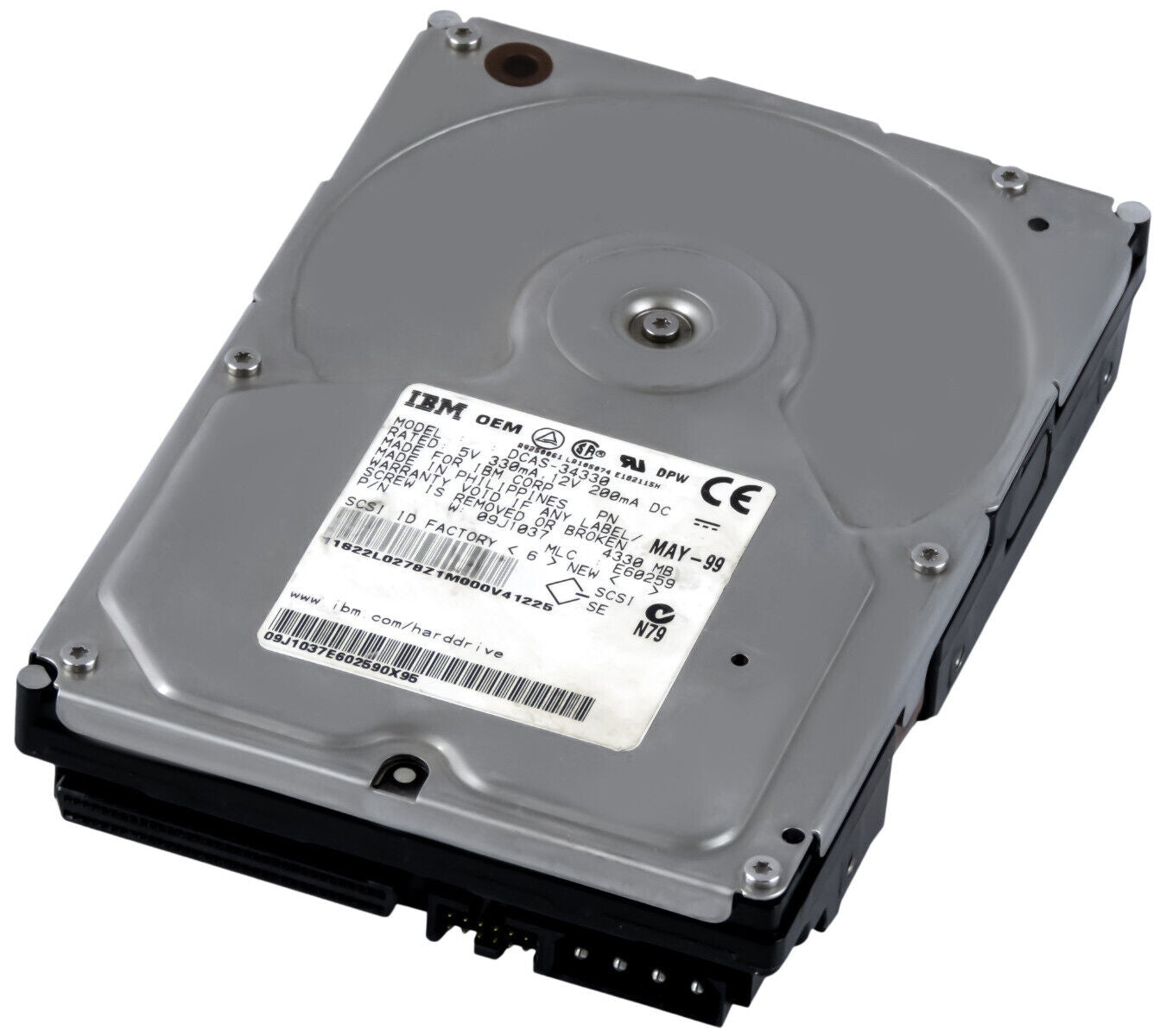 Disco IBM 4GB 68PIN SCSI HARD DISK DRIVE HDD 09j1037 DCAS-34330 - AloTechInfoUSA