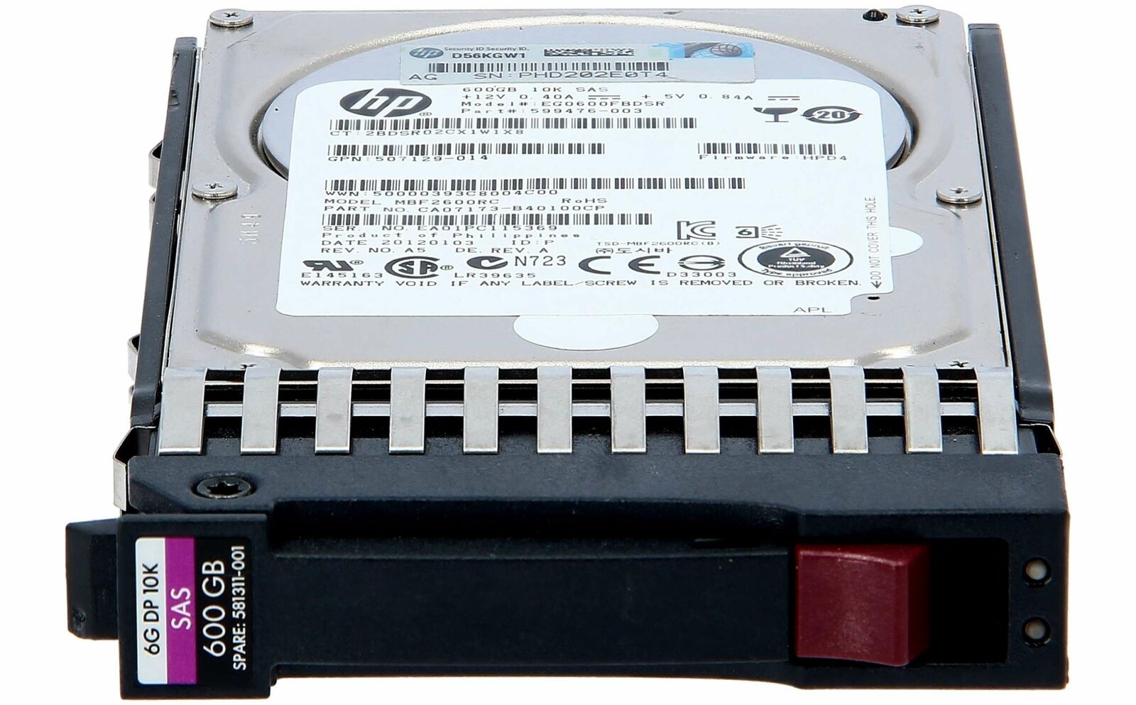 HP 600GB 10K 2.5"6G SAS DRIVE 581286-B21 581311-001 886111478521 - AloTechInfoUSA