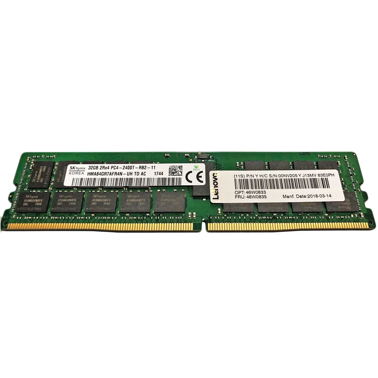 Lenovo 32GB 2Rx4 PC4-2400T-RA1-11-DC0 M393A4K40BB1-CRC0Q 46W0833 46W0835 - AloTechInfoUSA