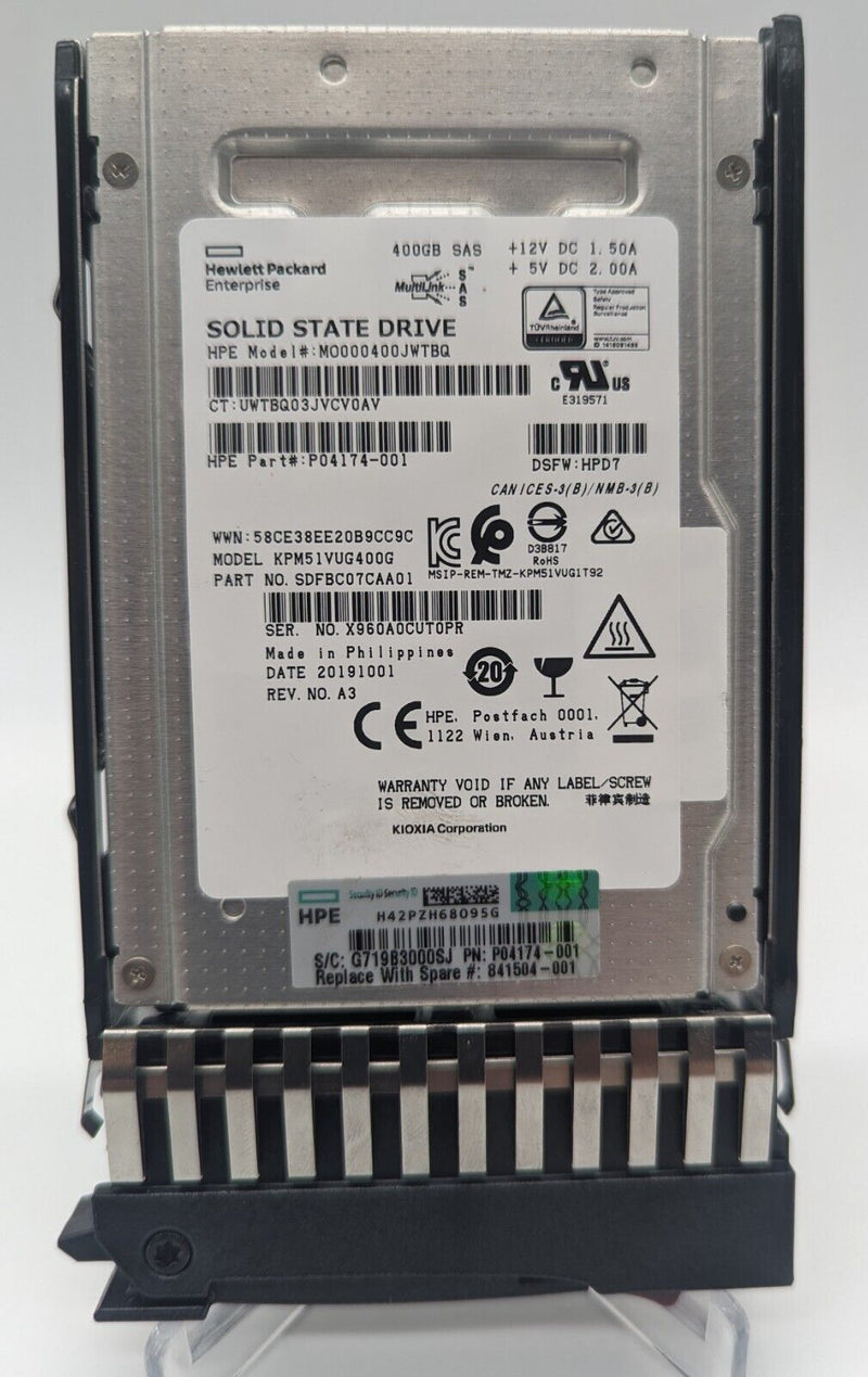 HP HP 841504-001 400GB MSA 12G MU 2.5INCH SAS SSD N9X95A, 871888-001