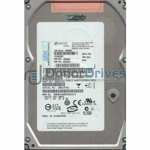 HUS153030VLS300, PN 0B22156, IBM 300GB SAS 3.5 Hard Drive disco - MFerraz Tecnologia