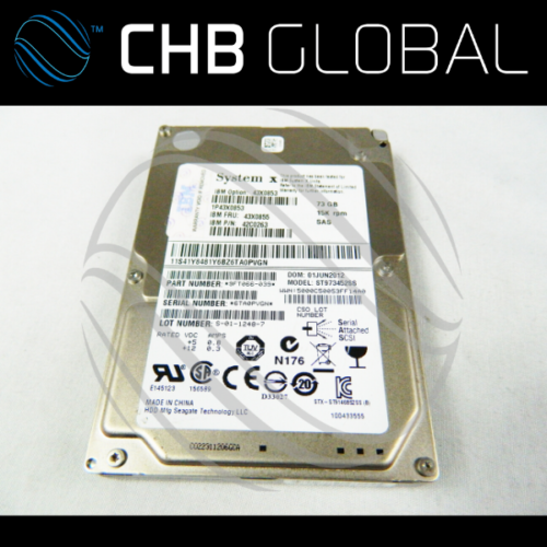 IBM 43X0855 73GB 15K 2.5" SAS HDD 43X0853 42C0263 9MB066-039 ST973452SS Disco - MFerraz Tecnologia