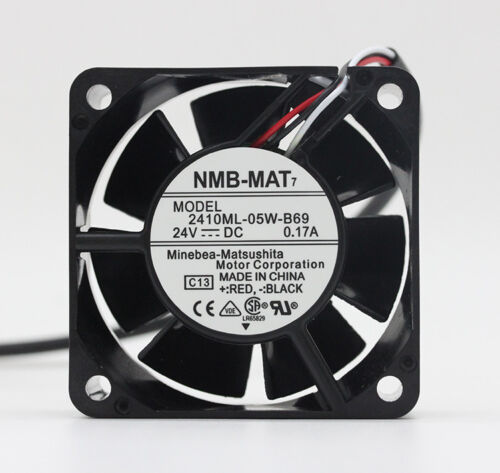 NMB TECHNOLOGIES 2410ML-05W-B39-B00 AXIAL FAN, 60MM, 24V, 19CFM, 31DBA - AloTechInfoUSA