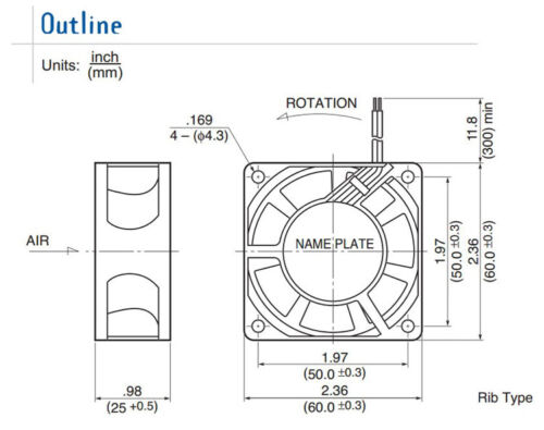 NMB TECHNOLOGIES 2410ML-05W-B39-B00 AXIAL FAN, 60MM, 24V, 19CFM, 31DBA - AloTechInfoUSA