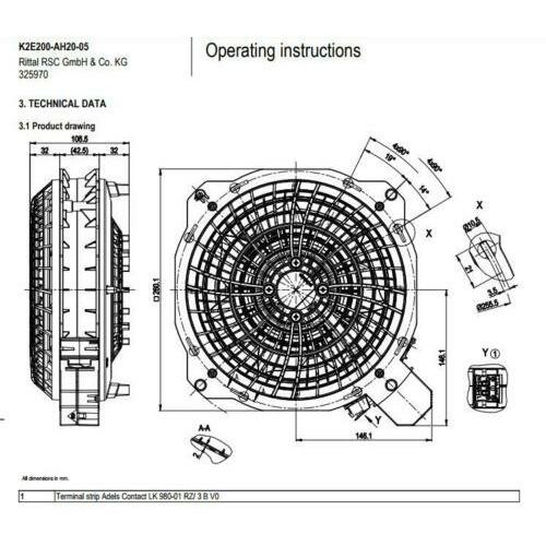 Cooler Ebmpapst K2E200-AH20-05 Cooling Fan AC 230V 70/87W  50/60Hz Cabinet Filter Fan - MFerraz Tecnologia