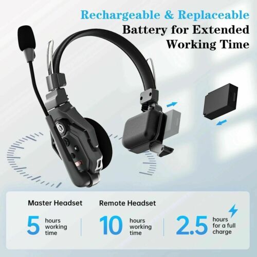 HOLLYLAND Solidcom C1 4S Wireless Headset Intercom System 1000ft Full Duplex - MFerraz Tecnologia