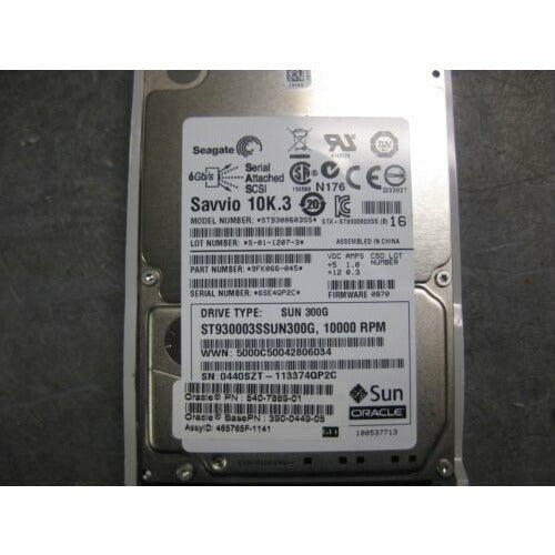 Sun Oracle 540-7869-01 390-0449-05 Seagate Savvio ST930003SSUNG 300GB 6Gb - MFerraz Tecnologia